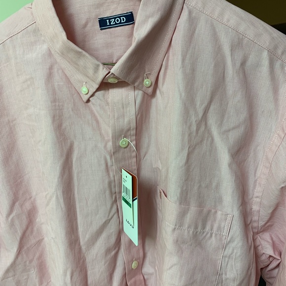 Brand new IZOD button down. Size (L) Salmon color - Picture 3 of 8
